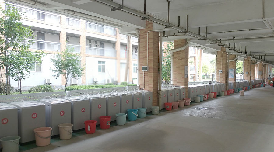 好評度高！江門一中學(xué)校又雙叒續(xù)單金環(huán)電器共享洗衣機(jī)