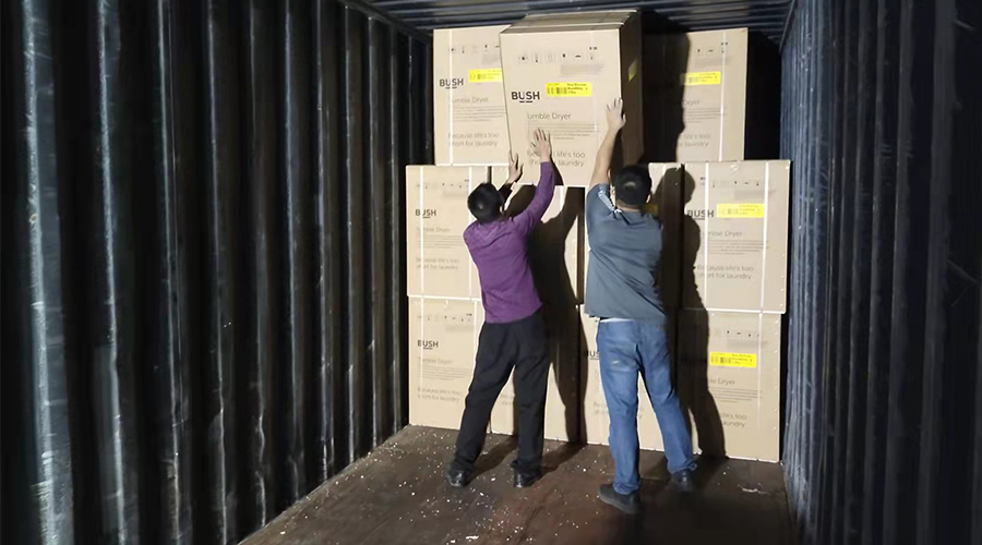 挑燈夜戰(zhàn)，順利完成客戶Argos的滾筒干衣機出貨